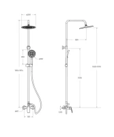 Комплект для ванной BelBagno Marino MARINO-DOCM/LVM-CRM хром