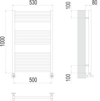 Полотенцесушитель водяной Terminus Ватикан П16 0 500х100