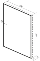 Зеркало Wellsee 7 Rays’ Spectrum 50х75 черное матовое Зеркало Wellsee 7 Rays’ Spectrum 50х75 черное матовое
