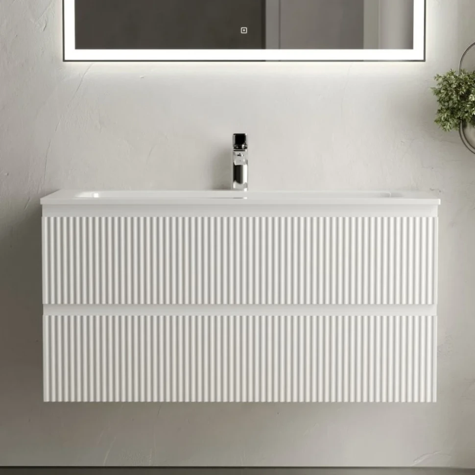 Тумба с раковиной Sancos Snob R 100 см, bianco