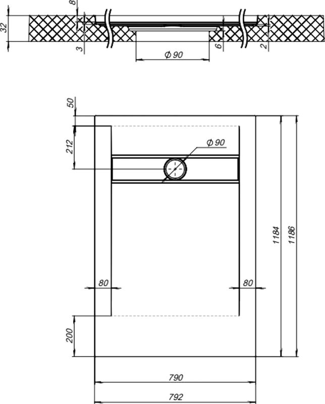 Поддон для душа Aquanet Delight NEW 008B 120x80 черный камень, с сифоном