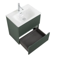 Тумба с раковиной BelBagno Uno-mini 70 подвесная, 2 ящика, матовая еловая
