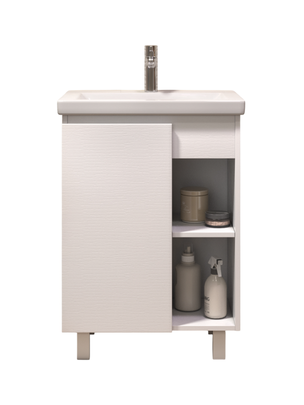 Тумба под раковину без столешницы Vigo Milos 60 напольная, белая