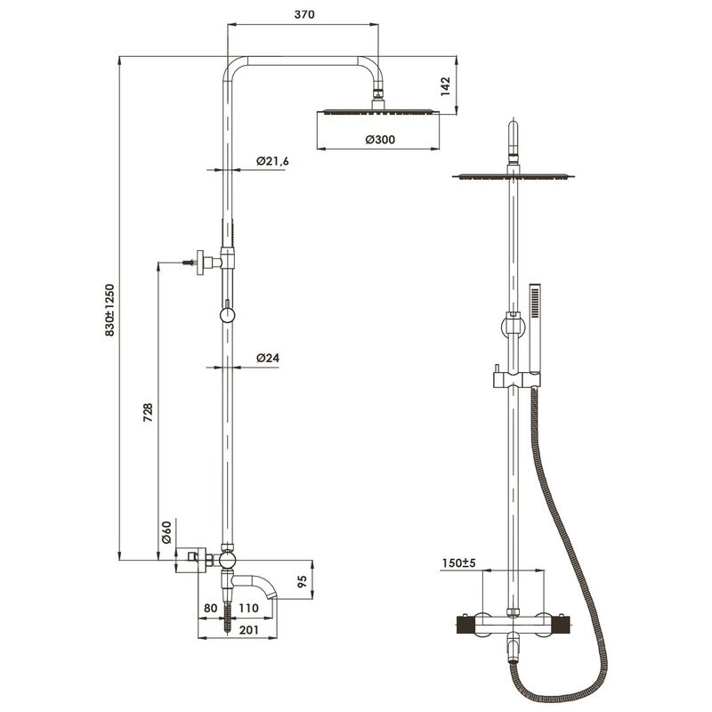 Душевая стойка Wasserkraft A18301