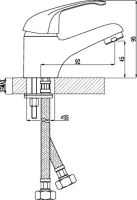 Смеситель для раковины Rossinka A A35-11 Смеситель для раковины Rossinka A A35-11