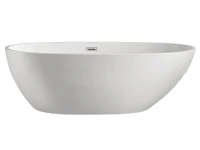 Ванна акриловая Azario LEEDS 1685х840х580, свободностоящая, в комплекте с сифоном и металлической рамой (LEE17085)