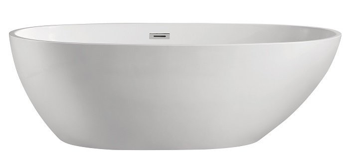 Ванна акриловая Azario LEEDS 1685х840х580, свободностоящая, в комплекте с сифоном и металлической рамой (LEE17085)