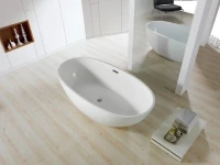 Ванна акриловая Azario LEEDS 1685х840х580, свободностоящая, в комплекте с сифоном и металлической рамой (LEE17085)