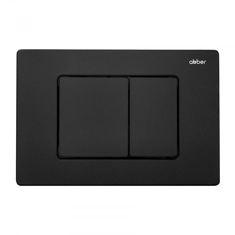 Кнопка смыва для унитаза Abber AC0120MB нержавеющая сталь, цвет матовый черный