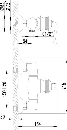 Смеситель для душа Lemark Brava LM4703G