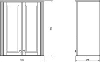 Шкаф ValenHouse Лиора 65 кальяри, фурнитура хром