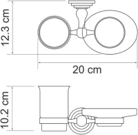 Стакан Wasserkraft Ammer K-7026 с мыльницей Стакан Wasserkraft Ammer K-7026 с мыльницей