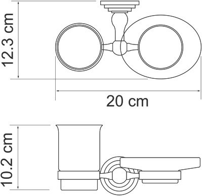 Стакан Wasserkraft Ammer K-7026 с мыльницей