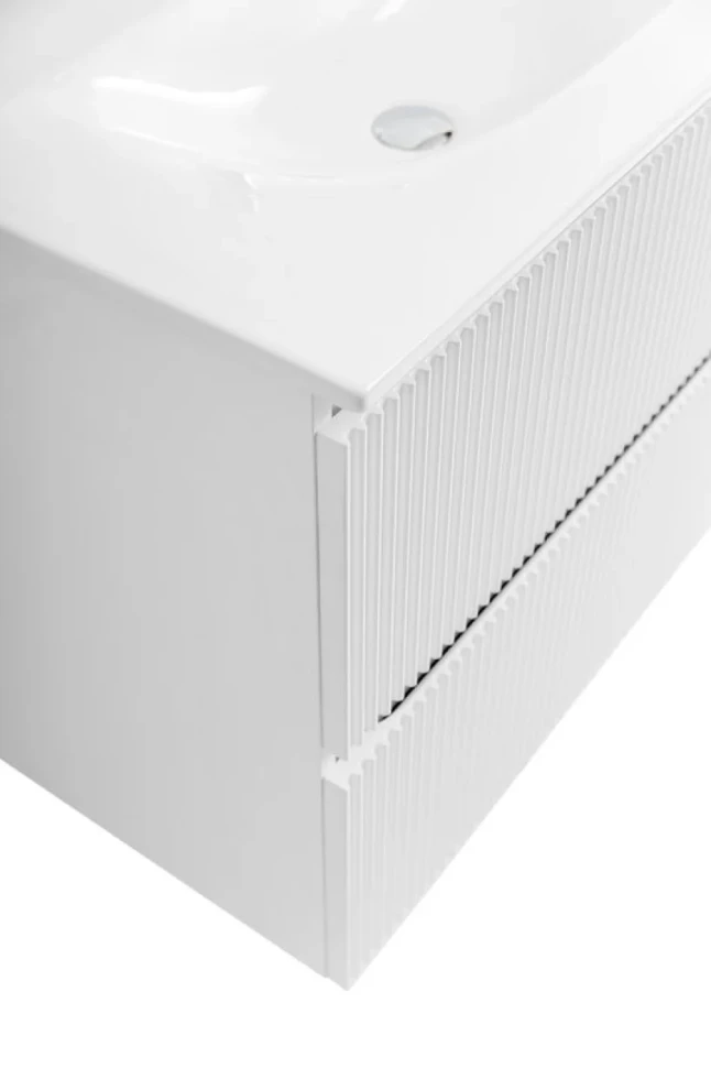 Тумба с раковиной BelBagno Uno 80 подвесная, 2 ящика, bianco opaco