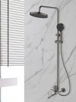 Душевая стойка Lemark Сибирь LMF-7026B-GM графит