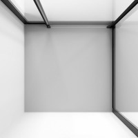 Душевой уголок Niagara Nova NG-6835-34BLACK 100x100, профиль черный матовый, стекло прозрачное