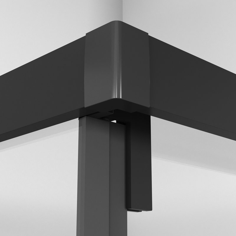 Душевой уголок Niagara Nova NG-6835-34BLACK 100x100, профиль черный матовый, стекло прозрачное