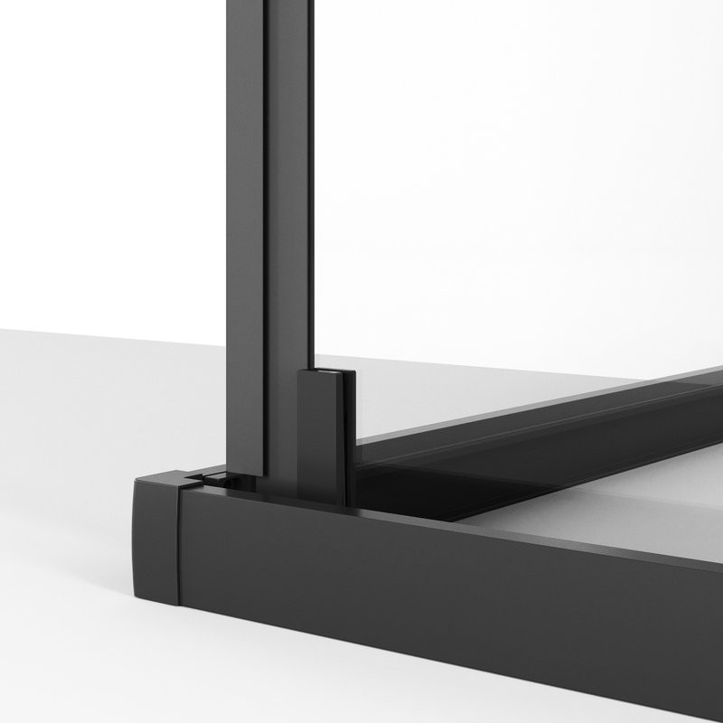 Душевой уголок Niagara Nova NG-6835-34BLACK 100x100, профиль черный матовый, стекло прозрачное