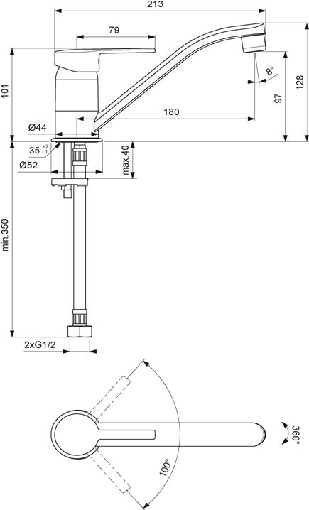 Смеситель для кухни Vidima Logik BA282AA