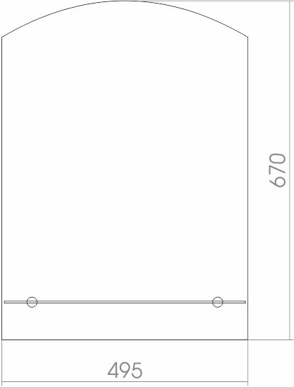 Зеркало Mixline Стиль Шанс-Люкс 49,5 фацет, с полкой