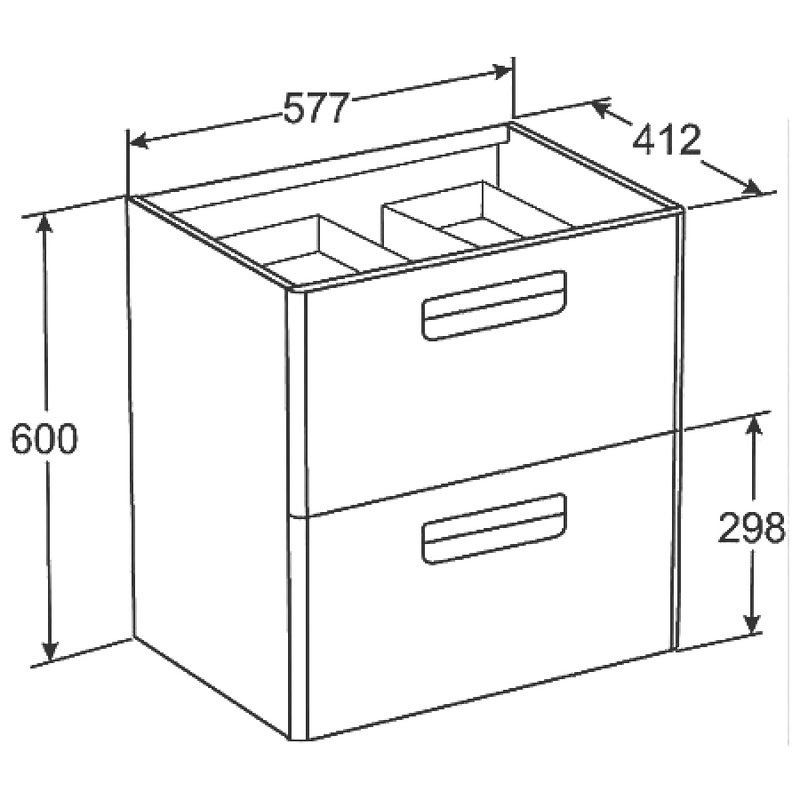 Тумба с раковиной Roca The Gap Original 60 терракота