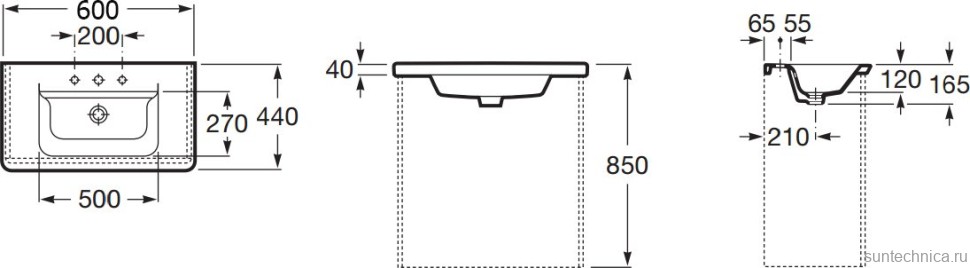 Тумба с раковиной Roca The Gap Original 60 терракота