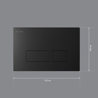 Кнопка смыва для унитаза AM.PM Pro S I047038 пластик, цвет матовый черный