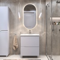 Мебель для ванной комнаты Vigo Neo 70 напольная, 2 ящика, матовая белая