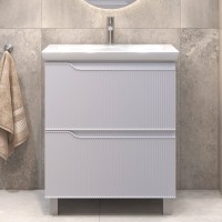 Мебель для ванной комнаты Vigo Neo 70 напольная, 2 ящика, матовая белая