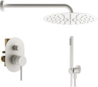 Душевой комплект Plumberia Selection Ixo KITXO15BO С ВНУТРЕННЕЙ ЧАСТЬЮ, белый матовый