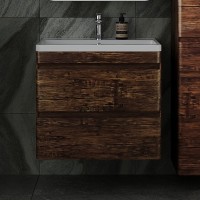 Тумба с раковиной Style Line Атлантика 70 Люкс Plus, подвесная, старое дерево