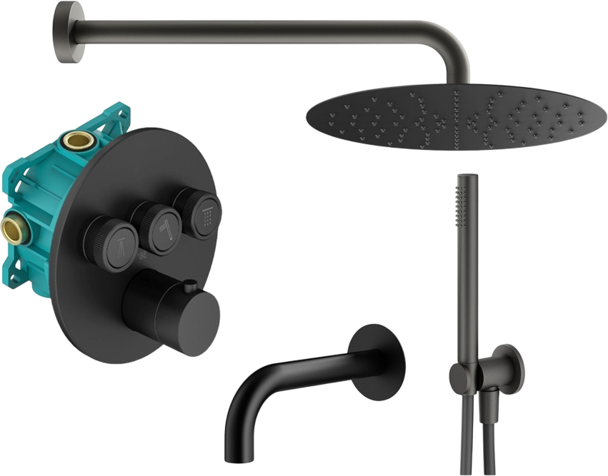 Душевой комплект Plumberia Selection PSBOX KITPSB03NO60 С ВНУТРЕННЕЙ ЧАСТЬЮ, хром