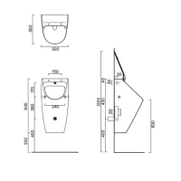 Писсуар подвесной Catalano Comfort 0932640001 глянцевый белый Писсуар подвесной Catalano Comfort 0932640001 глянцевый белый