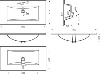 Мебель для ванной комнаты Comforty Франкфурт 90, дуб шоколадно-коричневый, белая раковина