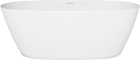 Ванна из искусственного камня Salini Sofia S-Stone 170x80 см, отдельностоящая, матовая белая, овальная, с донным клапаном
