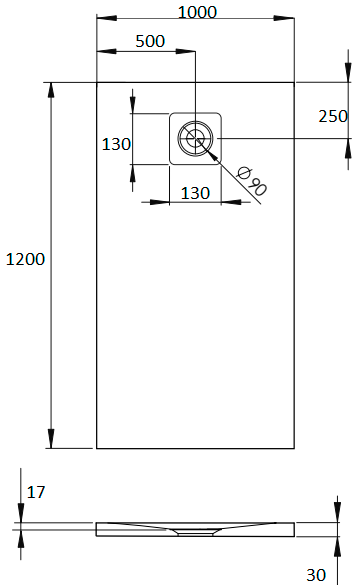 Поддон для душа Radaway Kyntos F 120x100 white, с сифоном