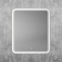 Зеркало Art&Max Genova AM-Gen-600-800-DS-F-White 60х80 белое, с LED-подсветкой, 6000К