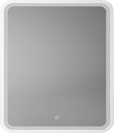 Зеркало Art&Max Genova AM-Gen-600-800-DS-F-White 60х80 белое, с LED-подсветкой, 6000К