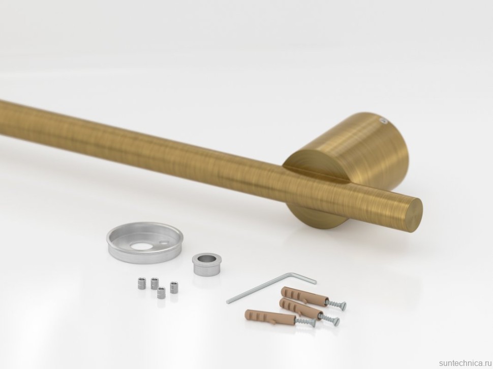 Полотенцесушитель электрический Сунержа Идиллия Plus 500 5x60 см, скрытое подключение, состаренная латунь, I-образный