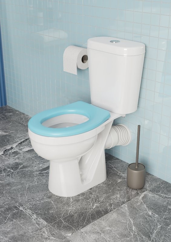 Детский унитаз-компакт Santek Алькор 1WH501846 белый, сиденье голубое