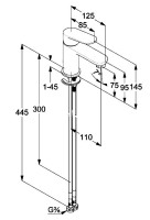 Смеситель для раковины Kludi X1 322903975 черный матовый Смеситель для раковины Kludi X1 322903975 черный матовый