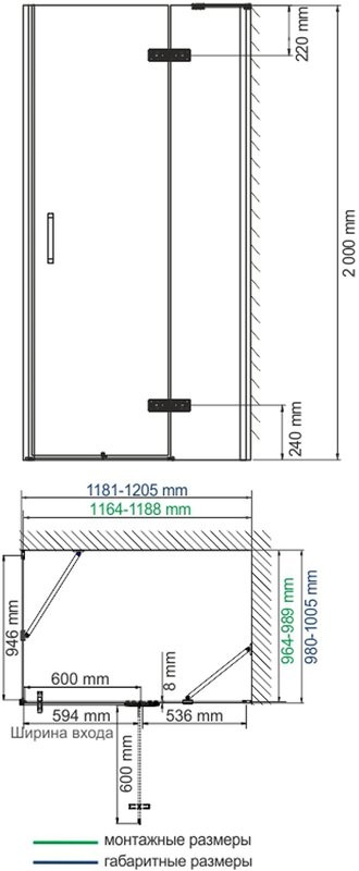 Душевой уголок Wasserkraft Aller White 10H10RWHITE 120x100 см