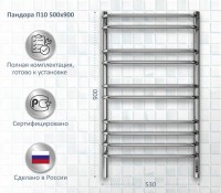 Полотенцесушитель электрический AQUATEK Пандора П10 50x90 хром