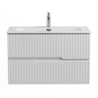 Тумба с раковиной Cezares Duet 80 ясень белый софт, раковина Cezares CZR-8073-80