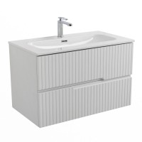 Тумба с раковиной Cezares Duet 80 ясень белый софт, раковина Cezares CZR-8073-80