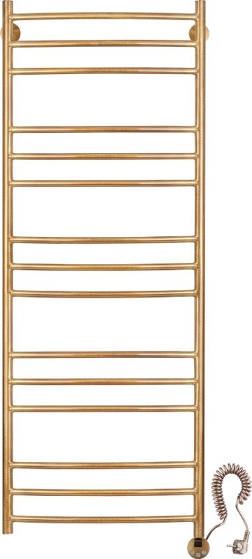 Полотенцесушитель электрический Secado Милан 3 125x55 см, подключение справа, бронза, лесенка, латунь