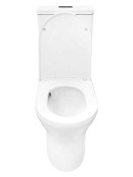 Унитаз-компакт напольный AZARIO Tesoro AZ-8501 безободковый, с микролифтом, глянцевый белый