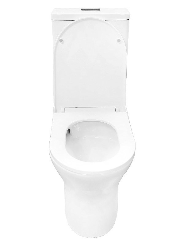 Унитаз-компакт напольный AZARIO Tesoro AZ-8501 безободковый, с микролифтом, глянцевый белый