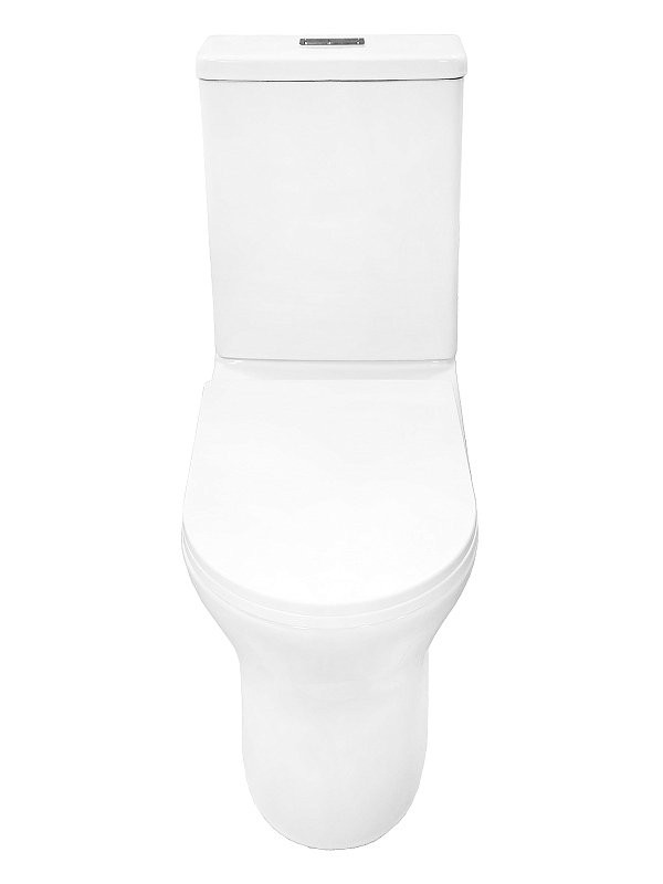 Унитаз-компакт напольный AZARIO Tesoro AZ-8501 безободковый, с микролифтом, глянцевый белый