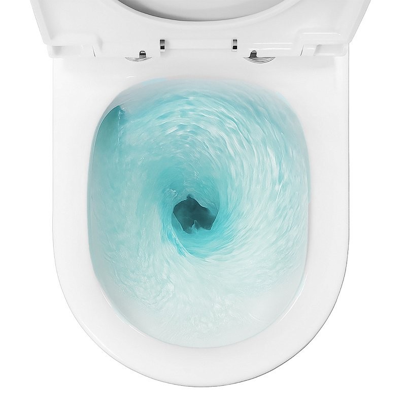 Унитаз-компакт напольный AZARIO Tesoro AZ-8501 безободковый, с микролифтом, глянцевый белый